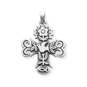 La Primavera Cross Charm in Sterling Silver
